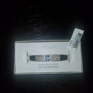 Macys Blue Topaz and Diamond Accent Bangle Bracele